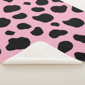 Cow Print, Cow Pattern, Cow Spots, Pink Cow Sherpadecke (3/4)