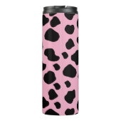 Cow Print, Cow Pattern, Cow Spots, Pink Cow Thermosbecher (Rückseite)