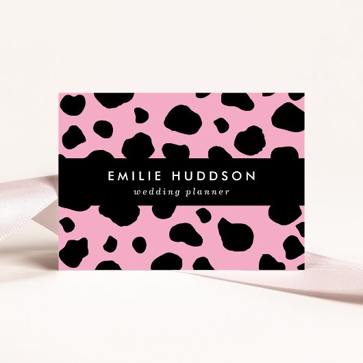 Cow Print, Cow Pattern, Cow Spots, Pink Cow Visitenkarte