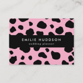 Cow Print, Cow Pattern, Cow Spots, Pink Cow Visitenkarte (Vorderseite)