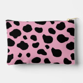 Cow Print, Cow Pattern, Cow Spots, Pink Cow Zubehörtasche (Rückseite)