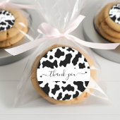 Cow Print Cowgirl Gastgeschenk Hochzeit Danke Runder Aufkleber