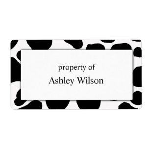 Cow Print Labels