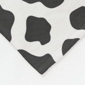 Cow Print Monogram Minimal Animal Print Fleecedecke (Ecke)