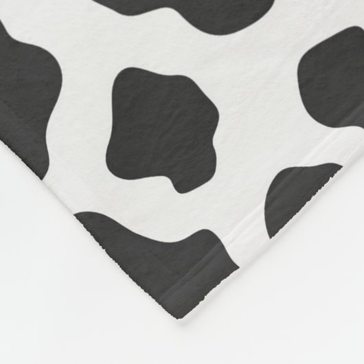Cow Print Monogram Minimal Animal Print Fleecedecke (Ecke)