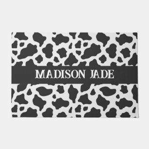 Cow Print Monogram Minimal Animal Print Fußmatte