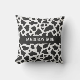 Cow Print Monogram Minimal Animal Print Kissen