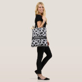 Cow Print Monogram Minimal Animal Print Tasche (Am Model)