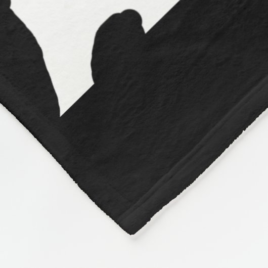 Cow-Print Muster Monogram Fleece Blanket (Ecke)