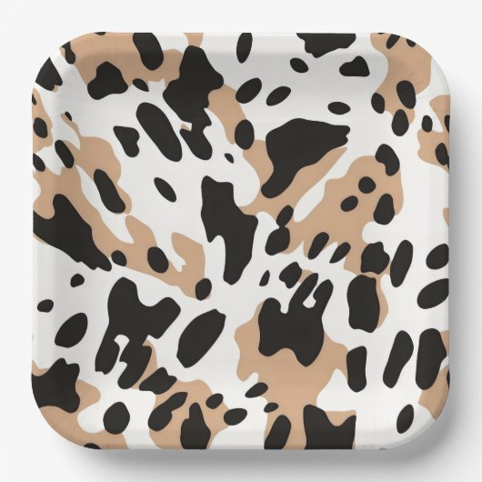 Cow print pappteller (Vorderseite)