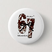 Cow Print Six Seven Western 67 Six Seven Coquette Button (Vorderseite)