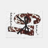 Cow Print Six Seven Western 67 Six Seven Coquette Fleecedecke (Vorderseite (Horizontal))