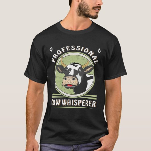 Cow Professional Cow Whisperer Farmers Cows T-Shirt (Vorderseite)