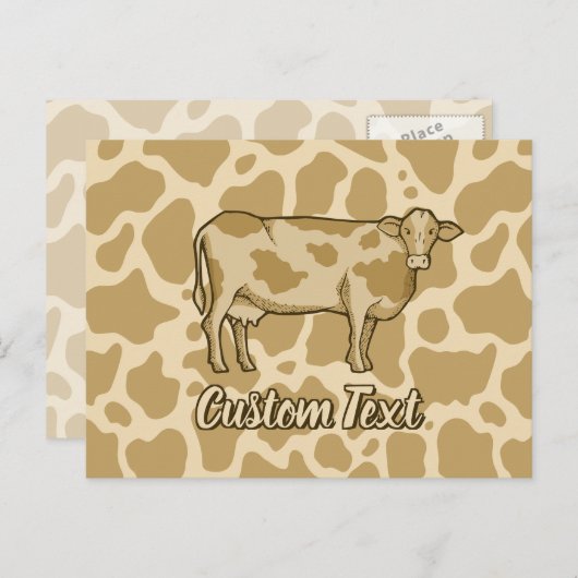 Cow Profil Postkarte (Vorne/Hinten)