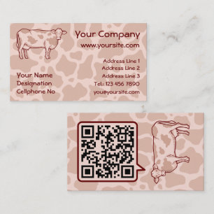 Cow Profile Business Card Visitenkarte