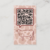 Cow Profile Business Card Visitenkarte (Rückseite)