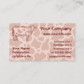 Cow Profile Business Card Visitenkarte (Vorderseite)