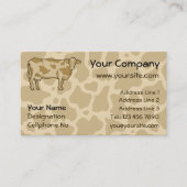 Cow Profile Business Card Visitenkarte (Vorderseite)