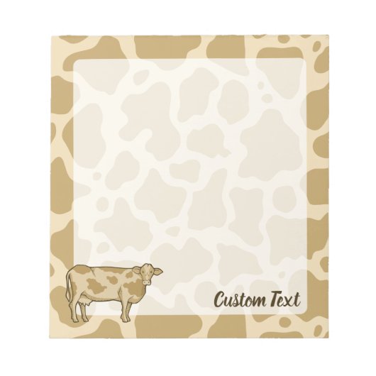 Cow Profile Notepad Notizblock (Vorderseite)