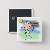 Cow Read More Books Button (Vorne & Hinten)