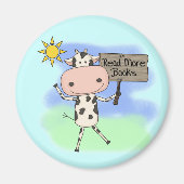 Cow Read More Books Magnet (Vorne)
