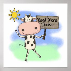 Cow Read More Books Poster