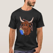 Cow Reading Book for Bookworm and Book T-Shirt (Vorderseite)