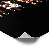 Cow Reindeer Santa Hat Christmas Light Funny Cows Poster (Ecke)