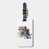 Cow Riding A GRILLEN Gepäckanhänger (Vorderseite vertikal)