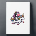 Cow Riding Unicorn Boys Girls Men Women Kids Teens Fotoplatte<br><div class="desc">Cow Riding Unicorn Boys Girls Men Women Kids Teens Adults Long Sleeve T-Shirt</div>