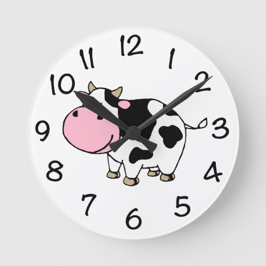 Cow Runde Wanduhr (Vorderseite)