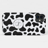 Cow Schwarz-weiß Patch Monogram Case-Mate iPhon iPhone Hülle (Rückseite (Horizontal))