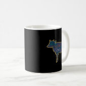 Cow Silhouette Tygraphy Phrases Heifer Fun Chris T Kaffeetasse (VorderseiteRechts)