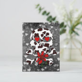 Cow Skull Valentine Feiertagspostkarte (Stehend Vorderseite)