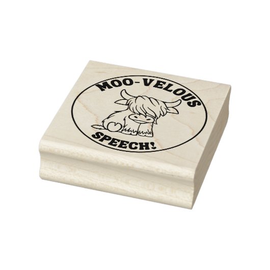 Cow Speech Therapy Briefmarke Gummistempel (Stempel)