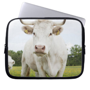Cow standing in grassy field laptopschutzhülle