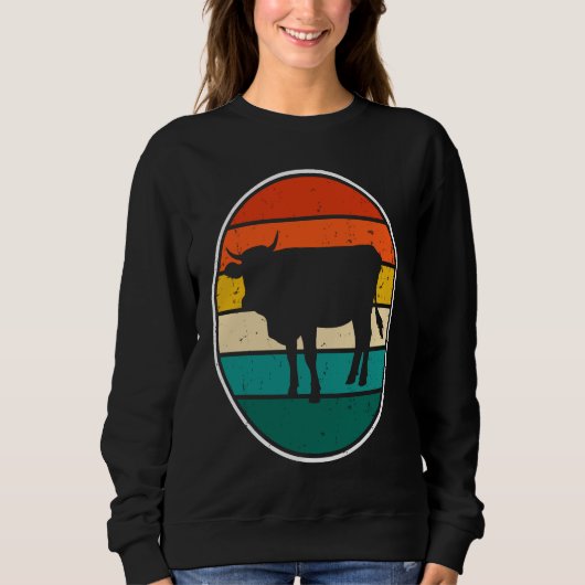 Cow Sunset Vintage Sweatshirt (Vorderseite)