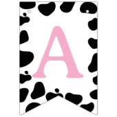 Cow Theme First Birthday Wimpelkette (Dritte Fahne)