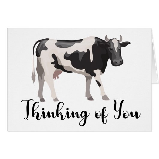 Cow Thinking Sie Hallo Miss You Farm Bauer (Vorderseite (Horizontal))