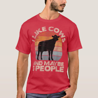 Cow Tshirt, Retro Cow Tee, Cow Lover Gift, Cow Lov T-Shirt