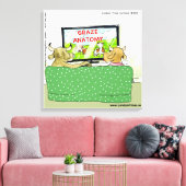 Cow TV Funny Cartoon Canvas Print Leinwanddruck (Insitu (Wohnzimmer))