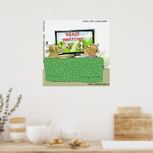 Cow TV Funny Cartoon Poster (Küche)