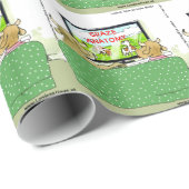 Cow TV Shows Funny Cartoon Geschenkpapier (Rolleneckpunkt)