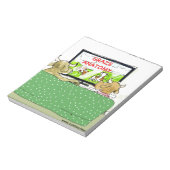 Cow TV Shows Funny Cartoon Notizblock (Rotiert)