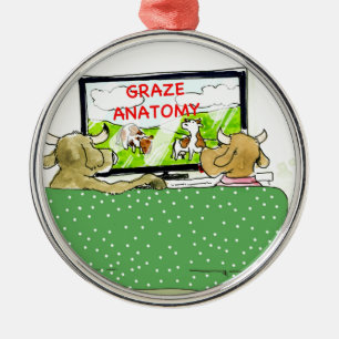 Cow TV Shows Funny Cartoon Ornament Aus Metall