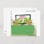 Cow TV Shows Funny Cartoon Postkarte (Vorne/Hinten)