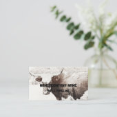 Cow-Visitenkarte Visitenkarte (Stehend Vorderseite)