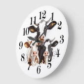 Cow Wall Clock Große Wanduhr (Winkel)