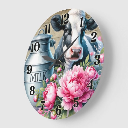 Cow Wall Clock Große Wanduhr (Winkel)