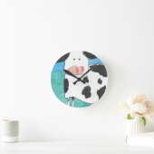 Cow Wall Clock Runde Wanduhr (Zuhause)